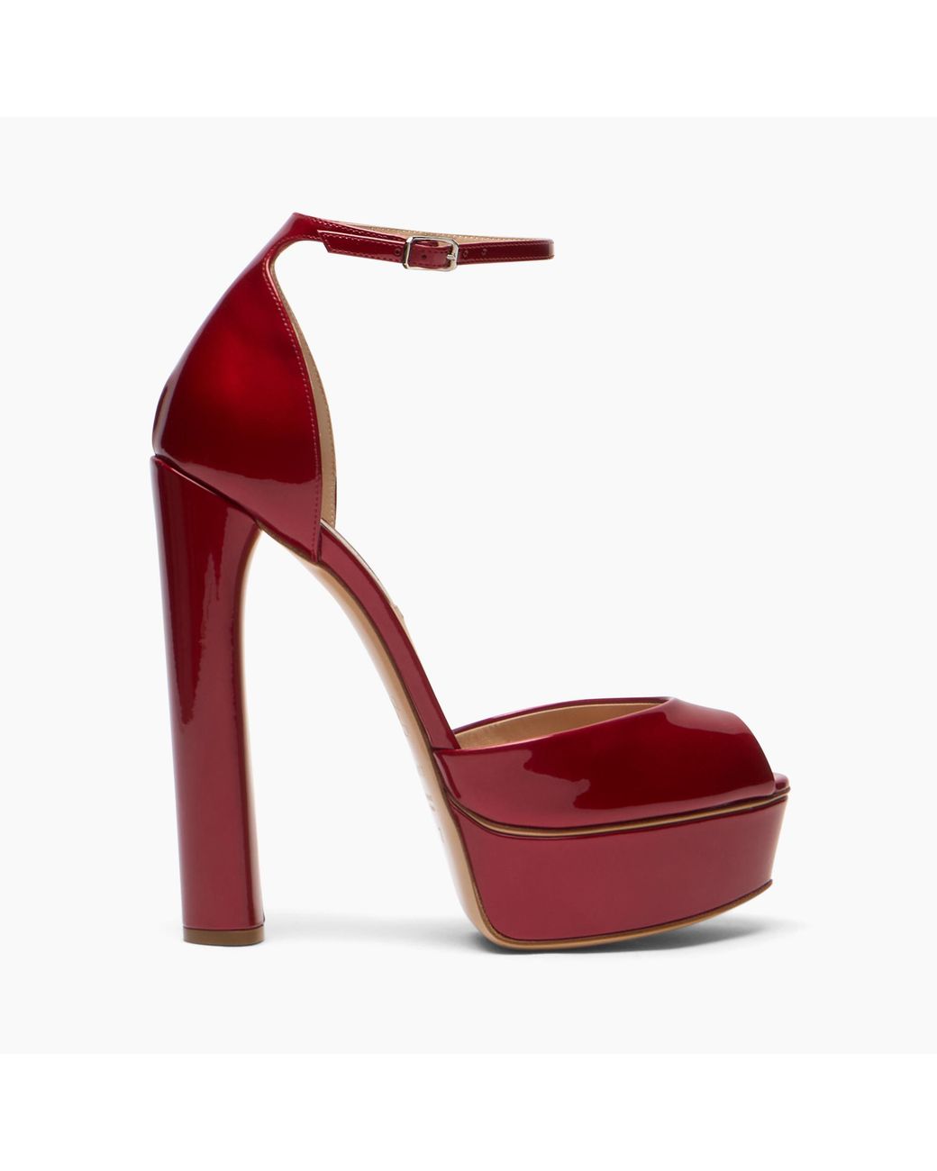 Casadei Red Flora Platform Samurai Sandal