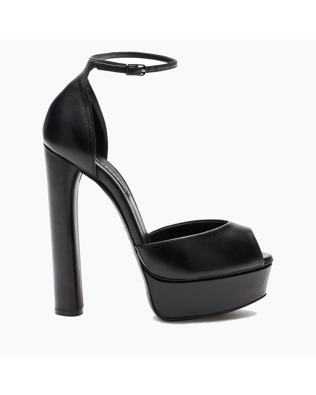 Casadei Black Flora Platform Sandal