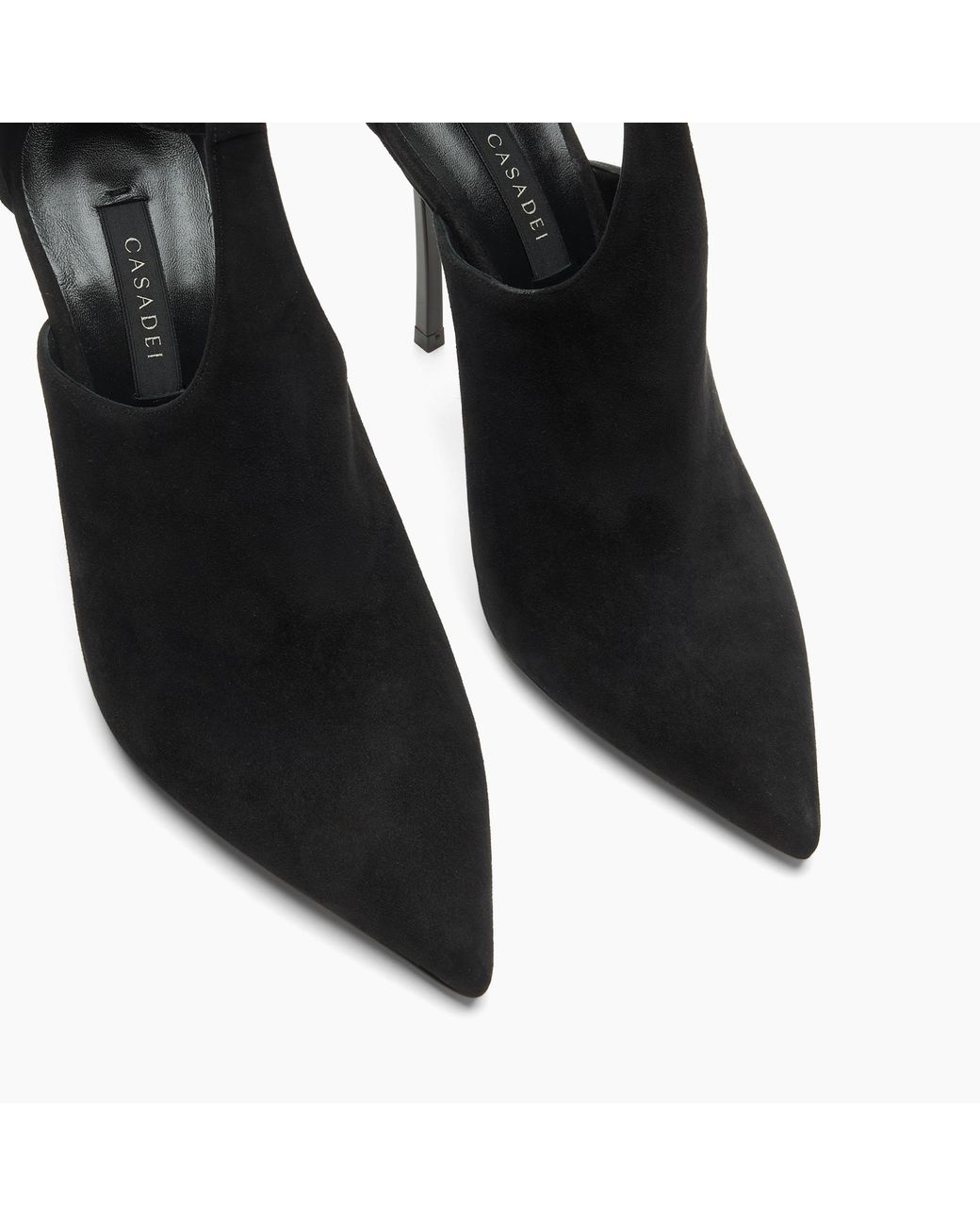 Casadei Black Blade Suede Debby Pump