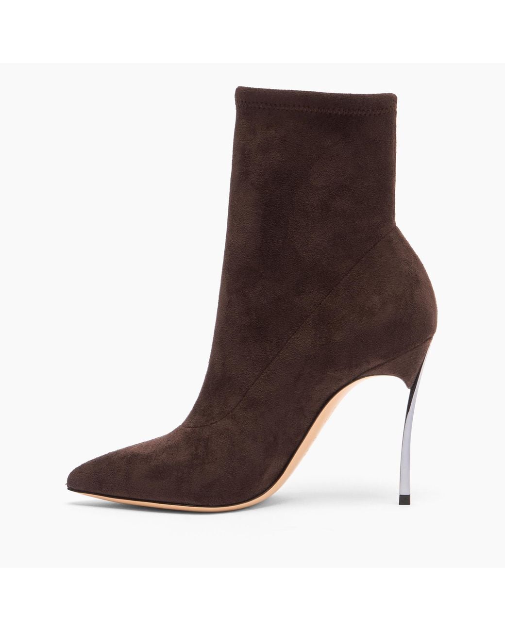Casadei Brown Blade Stretch Ankle Boot