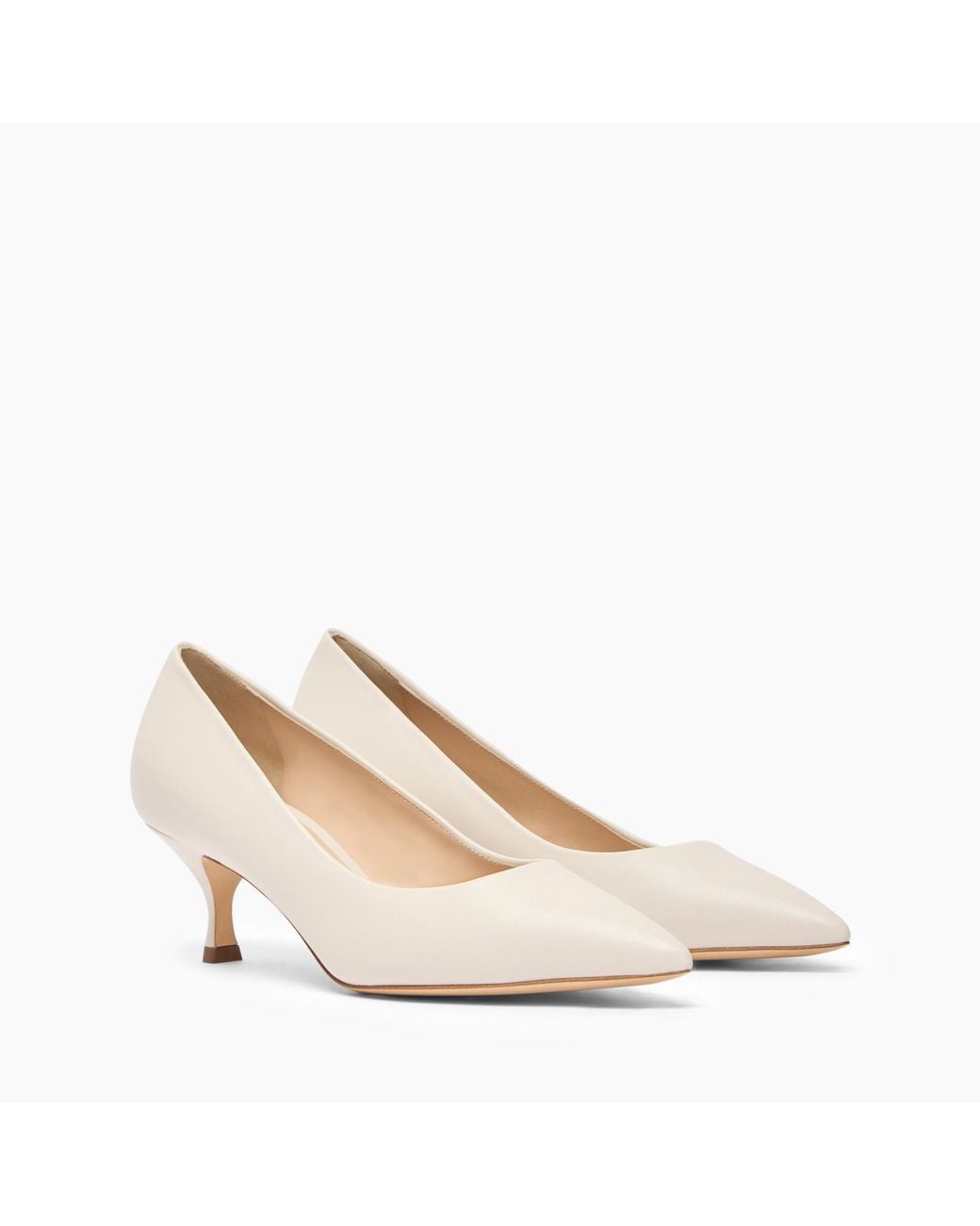 Casadei White Julia Leather Pump