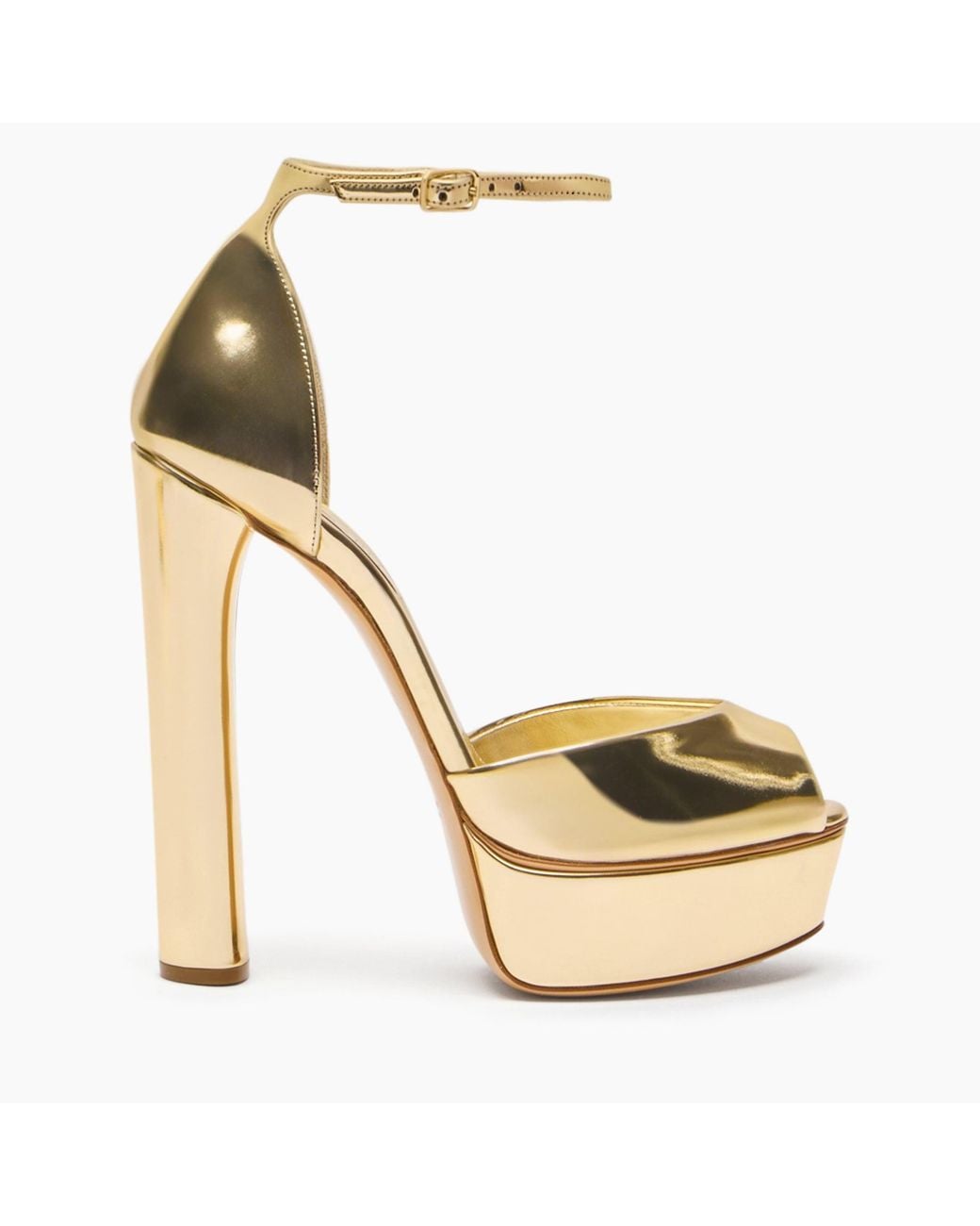 Casadei Metallic Flora Platform Interstellar Sandal