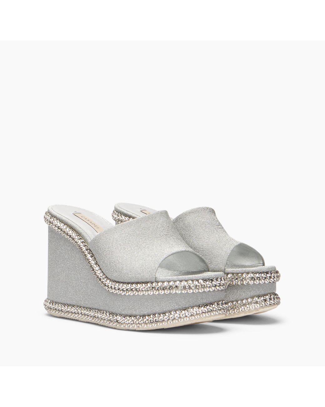 Casadei Gray Sirio Strass Wedge