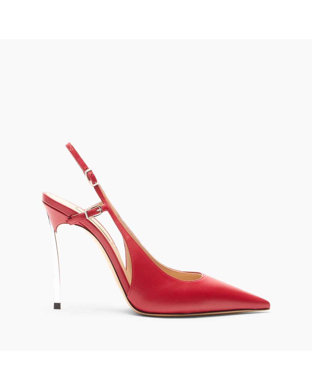 Casadei Red Superblade Minorca Slingback