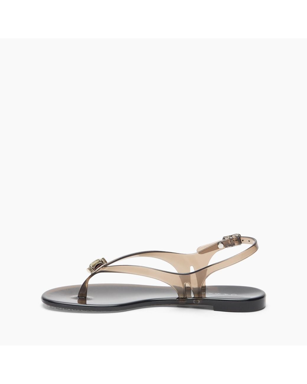 Casadei Black Jelly Thong Sandal