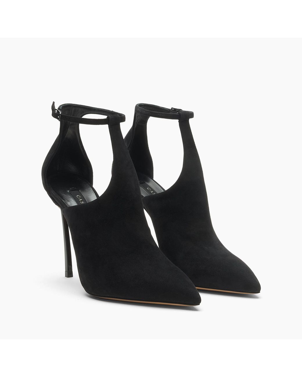 Casadei Black Blade Suede Debby Pump