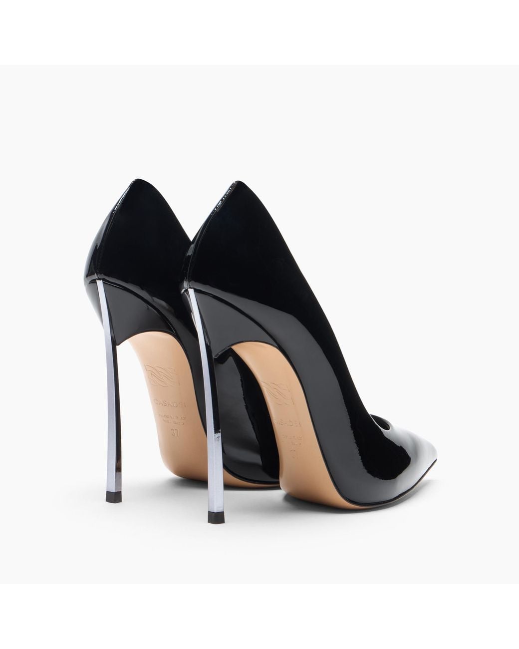 Casadei Black Blade Patent Leather