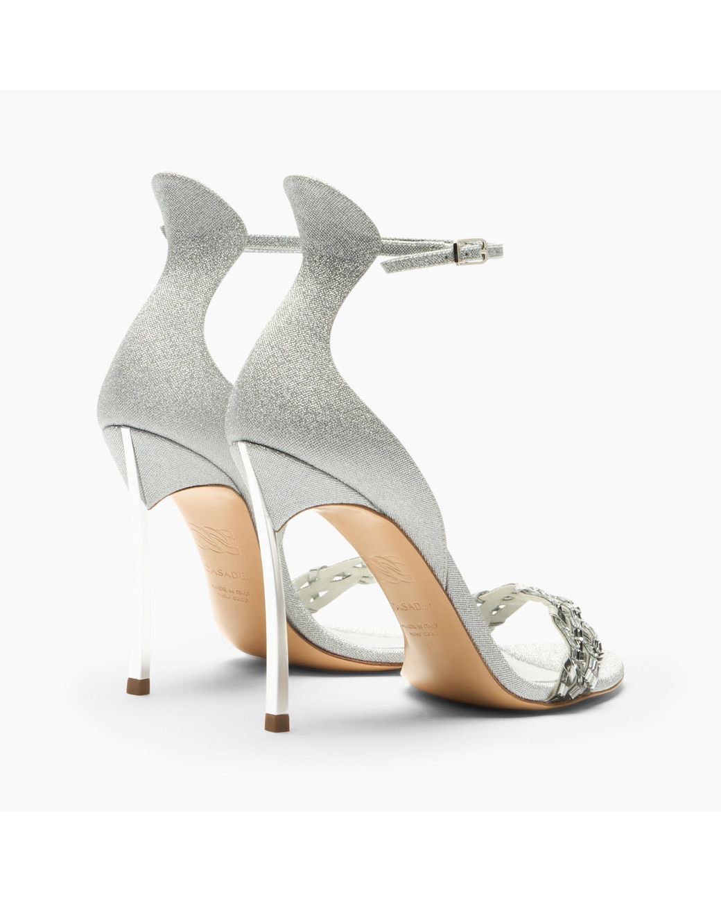 Casadei White Cappa Blade Godyva Sandal