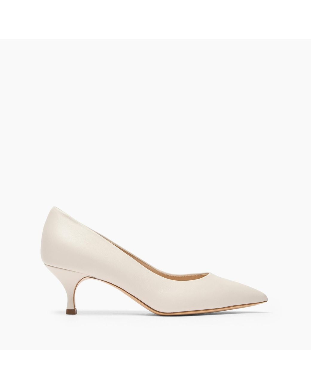 Casadei White Julia Leather Pump