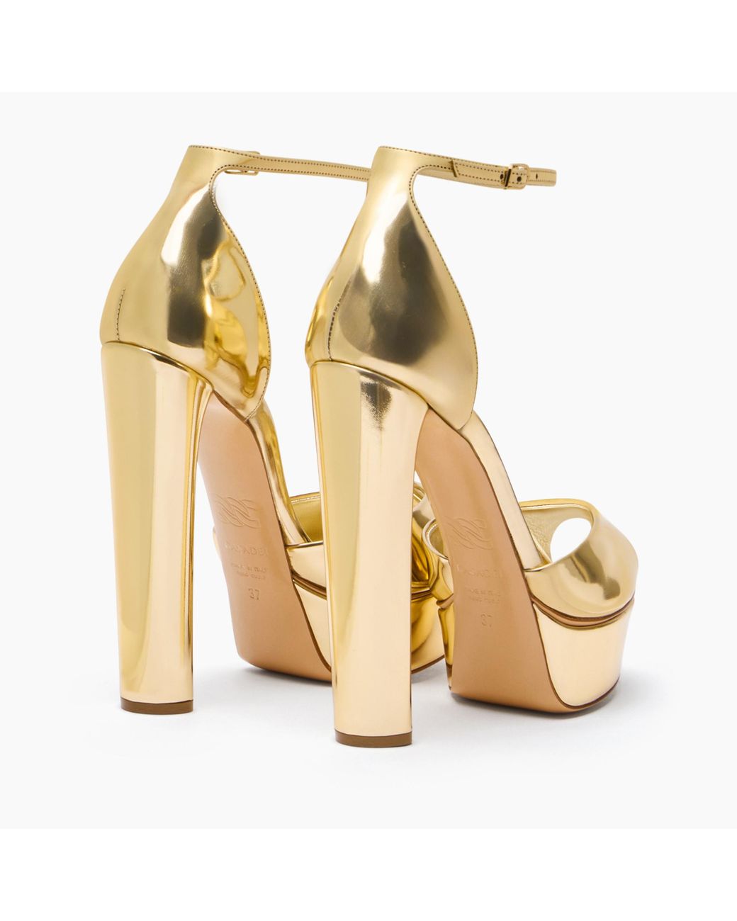 Casadei Metallic Flora Platform Interstellar Sandal