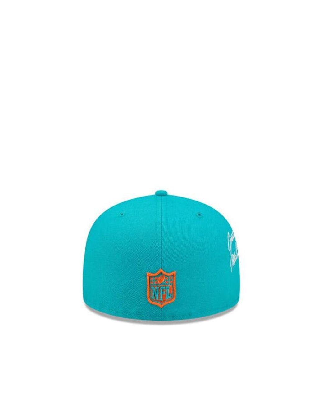 Men's New Era Aqua Miami Dolphins Just Don 59FIFTY Fitted Hat