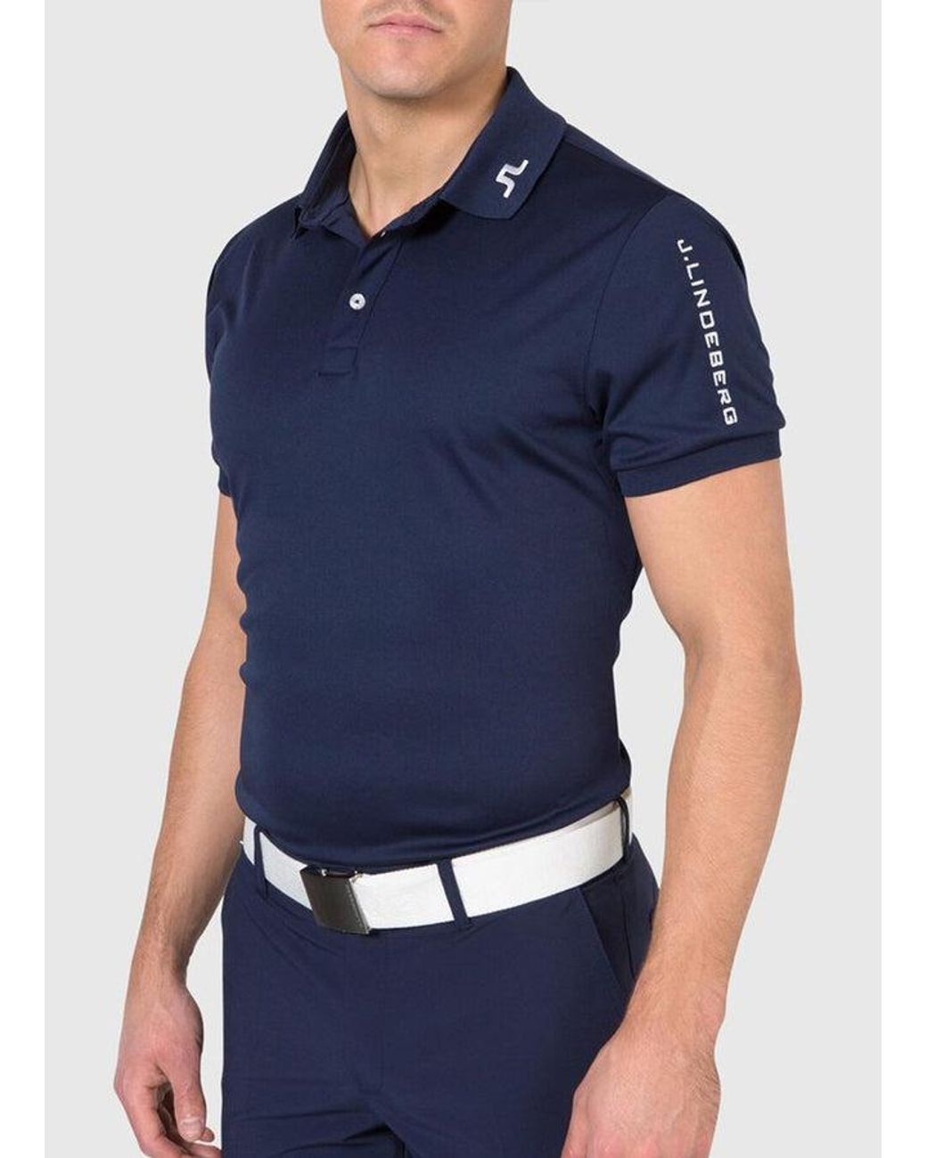 J.Lindeberg Tour Tech Golf Polo in Blue | Lyst