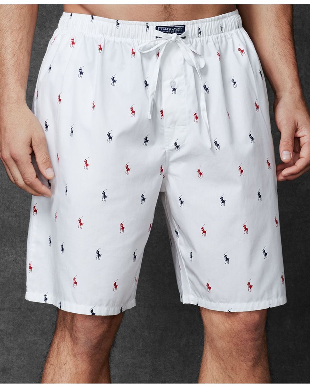 Polo Ralph Lauren Allover Pony Pajama Shorts in White for Men | Lyst