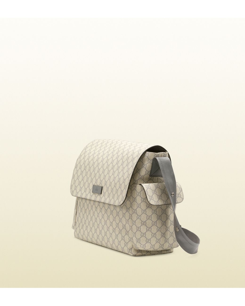 Gucci Gg Supreme Canvas Diaper Bag in Gray for Men | Lyst