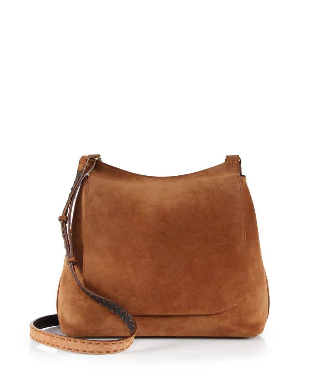 The Row Sideby Suede Crossbody Bag in Brown Lyst