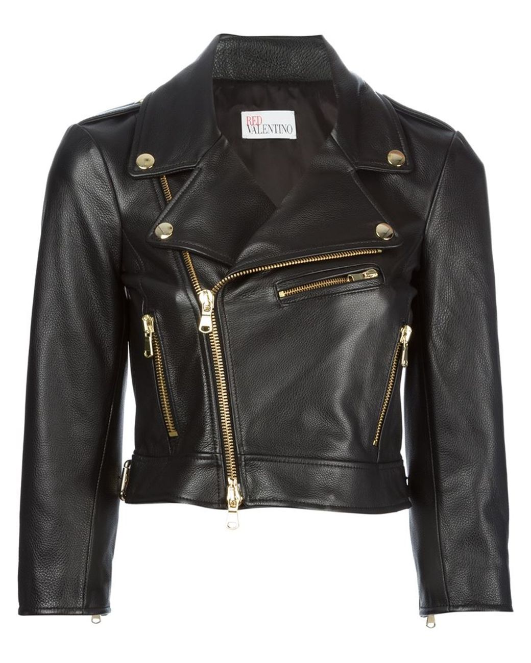 RED Valentino Biker Jacket in Black | Lyst