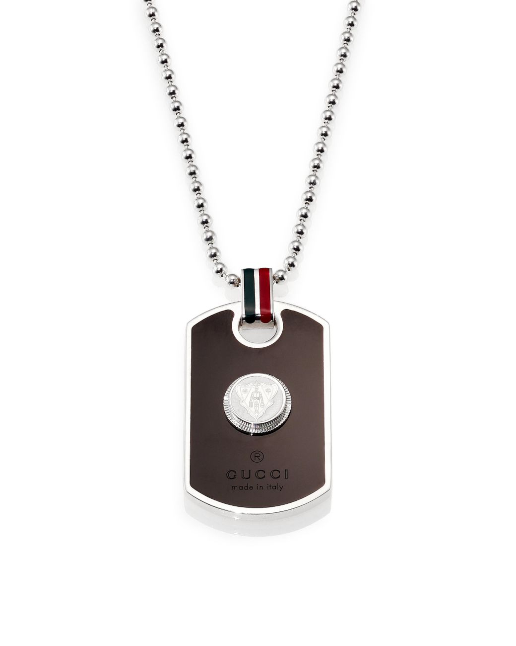 Mens gucci dog tag necklace Clearance