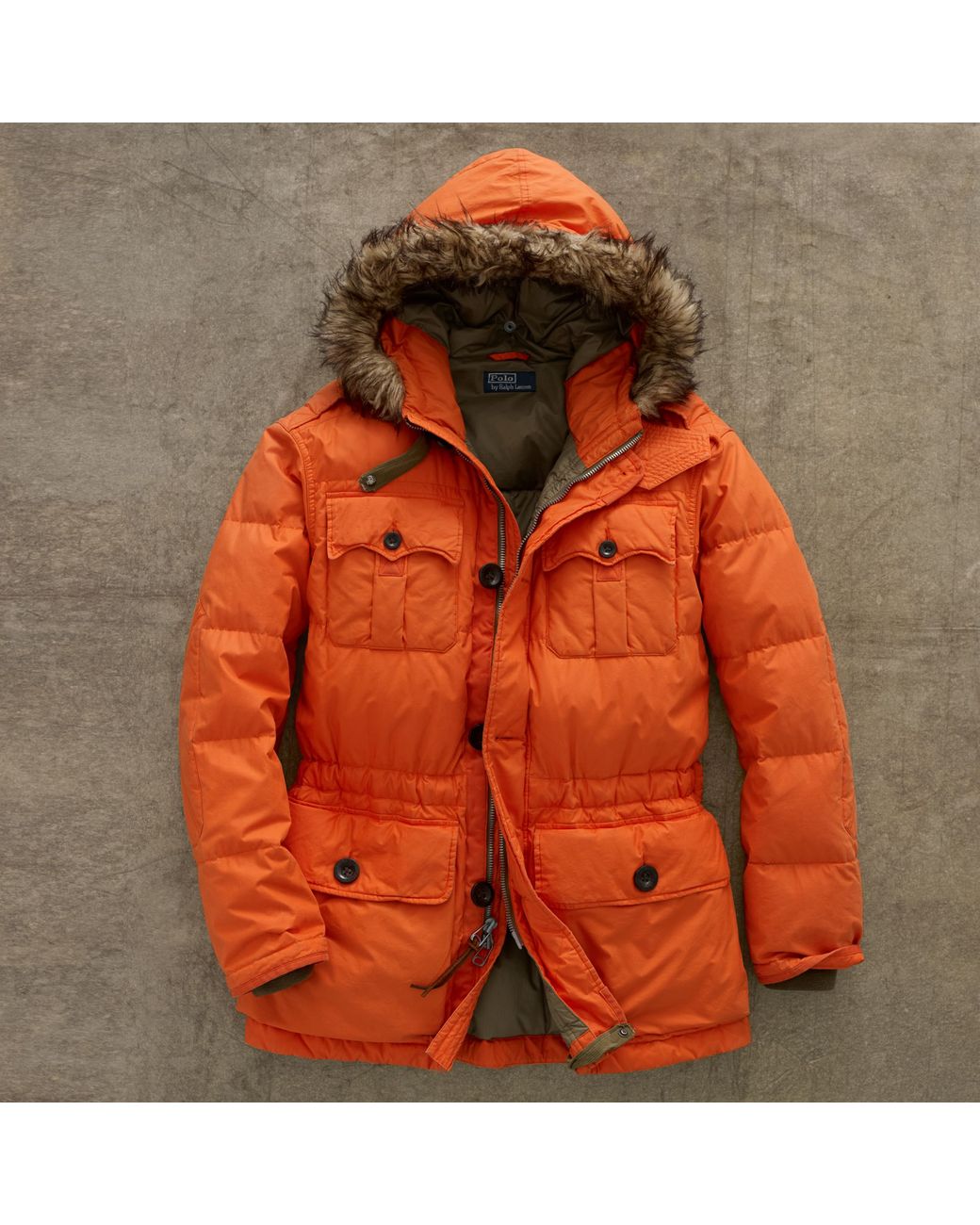 Polo Ralph Lauren Himal Down Parka in Orange for Men Lyst UK