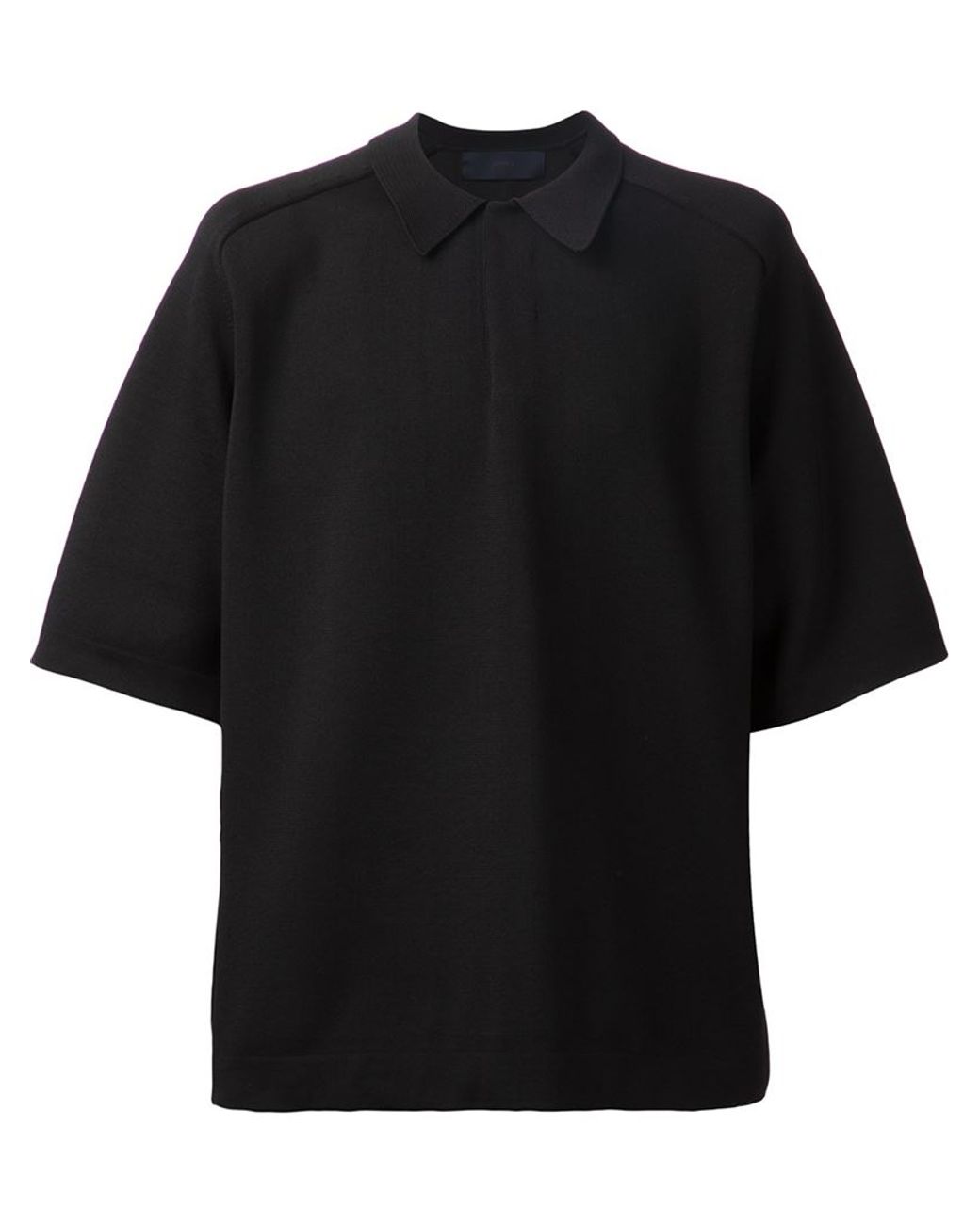 oversized black polo shirt