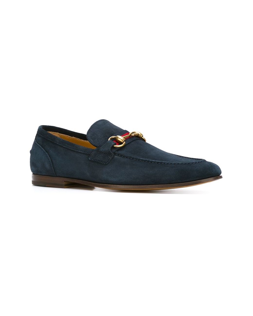 Gucci Suede Loafers in Blue for Men | Lyst