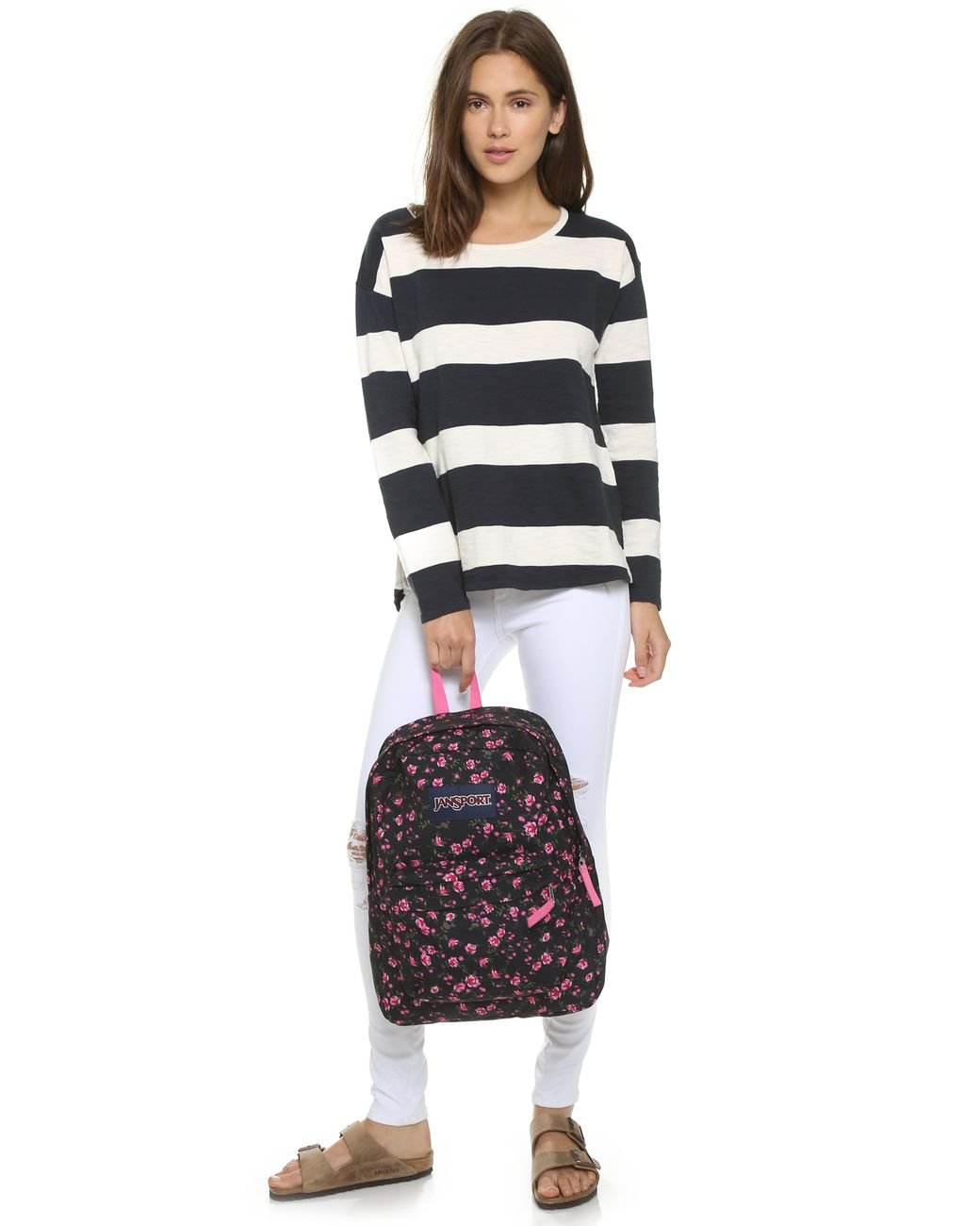 Pink rose backpack cheap