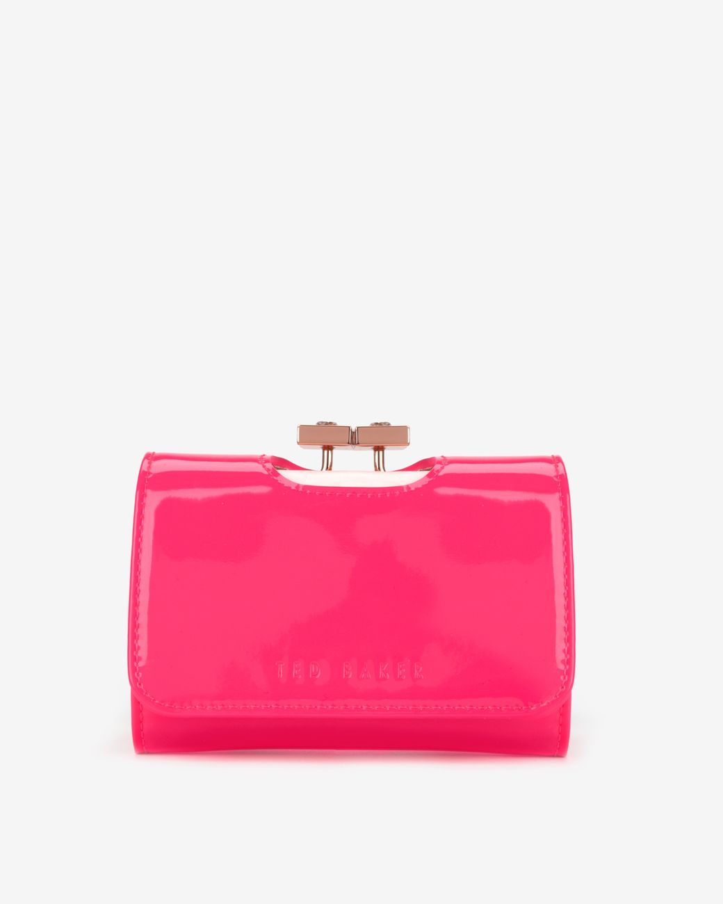 Ted Baker Small Patent Leather Purse in Bright Pink (Pink) | Lyst UK