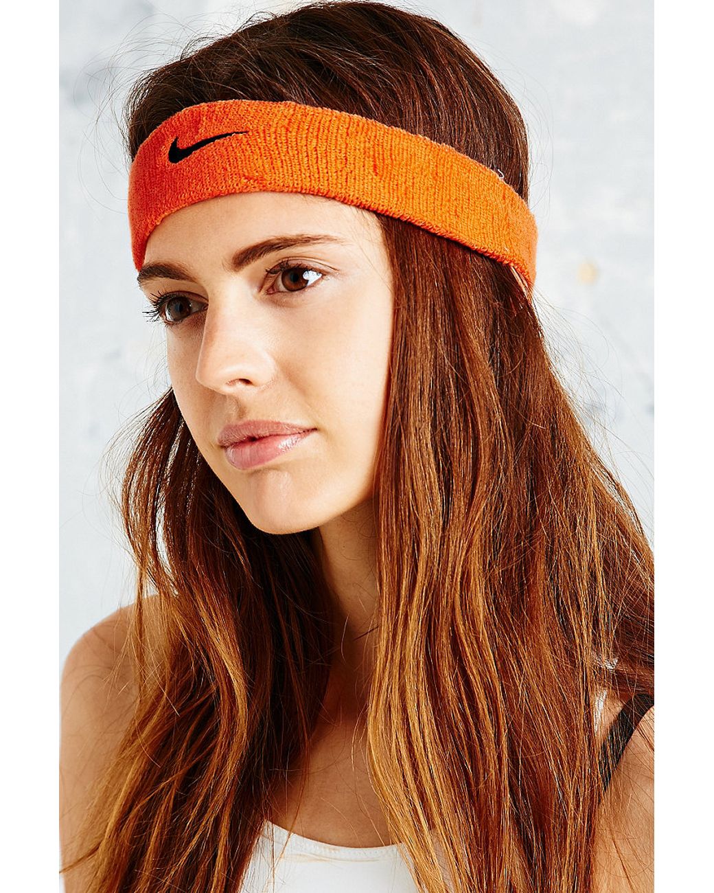 Nike Swoosh Headband in Orange | Lyst UK