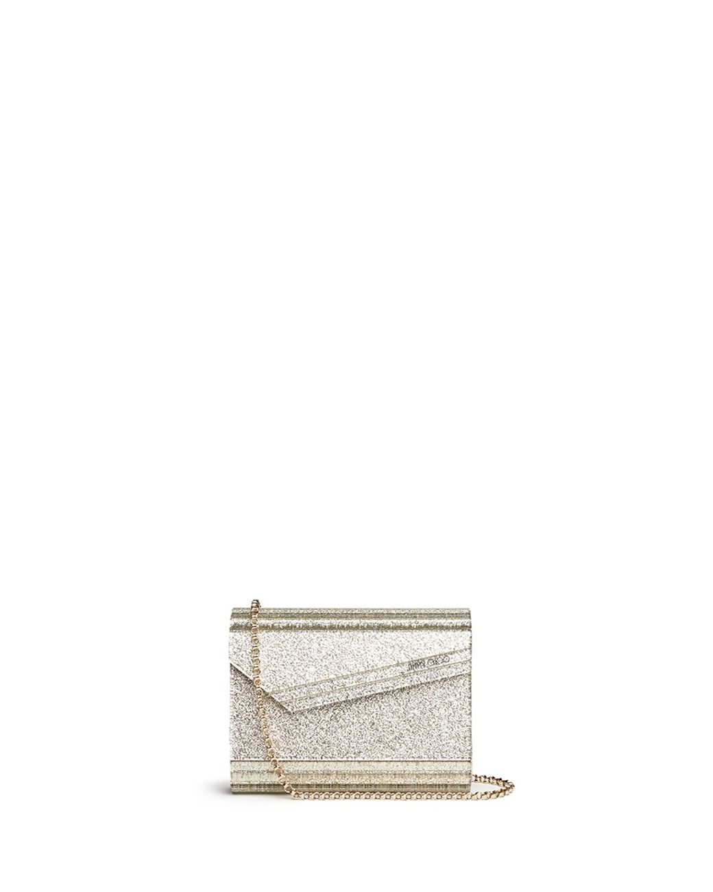 Jimmy Choo 'candy' Glitter Acrylic Clutch in Metallic Lyst