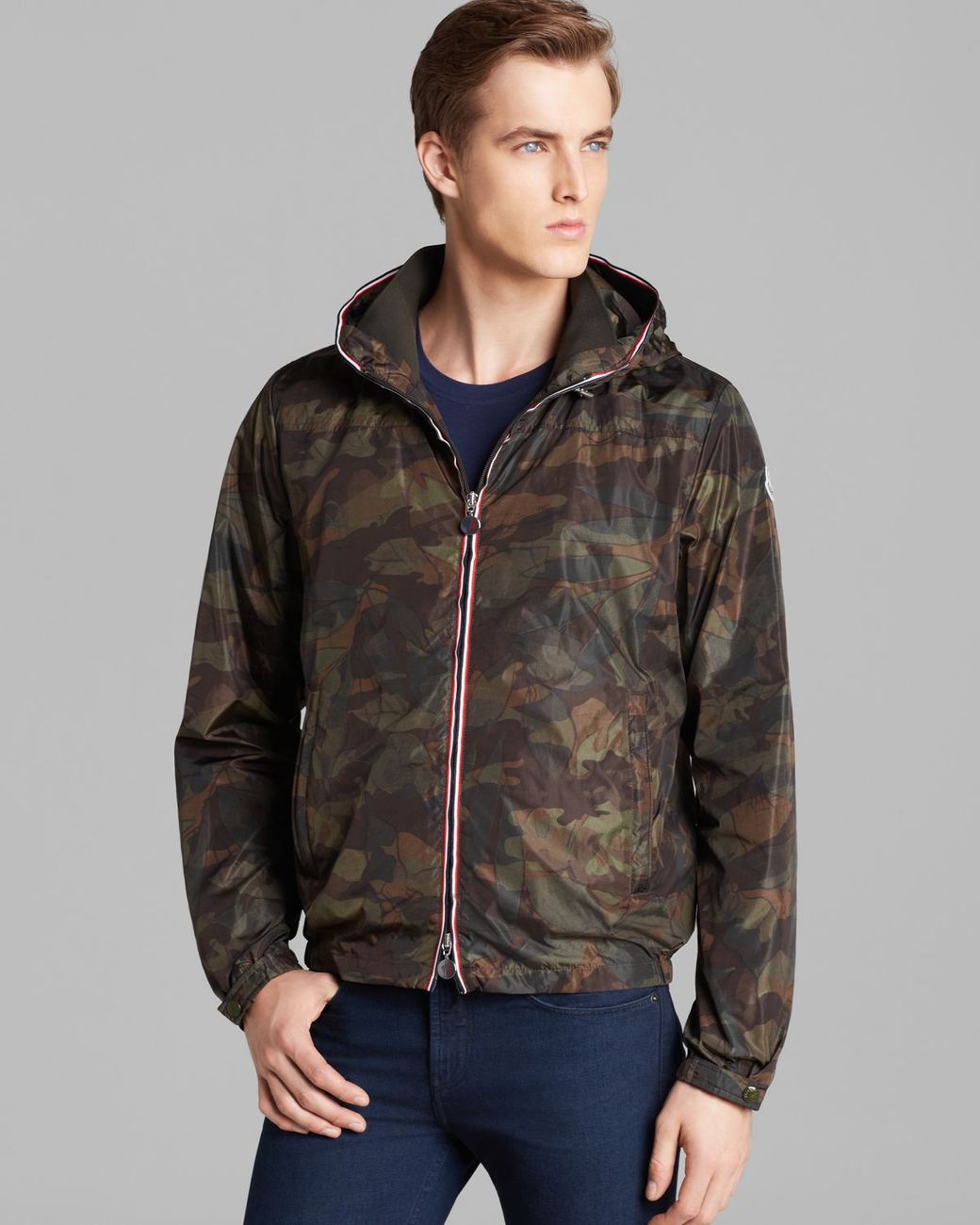 Moncler Nath Camo Lightweight Jacket in Green for Men | Lyst