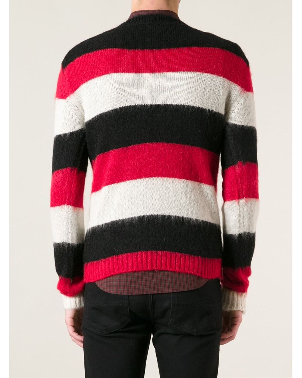 DIESEL Striped Sweater in Red for Men | Lyst