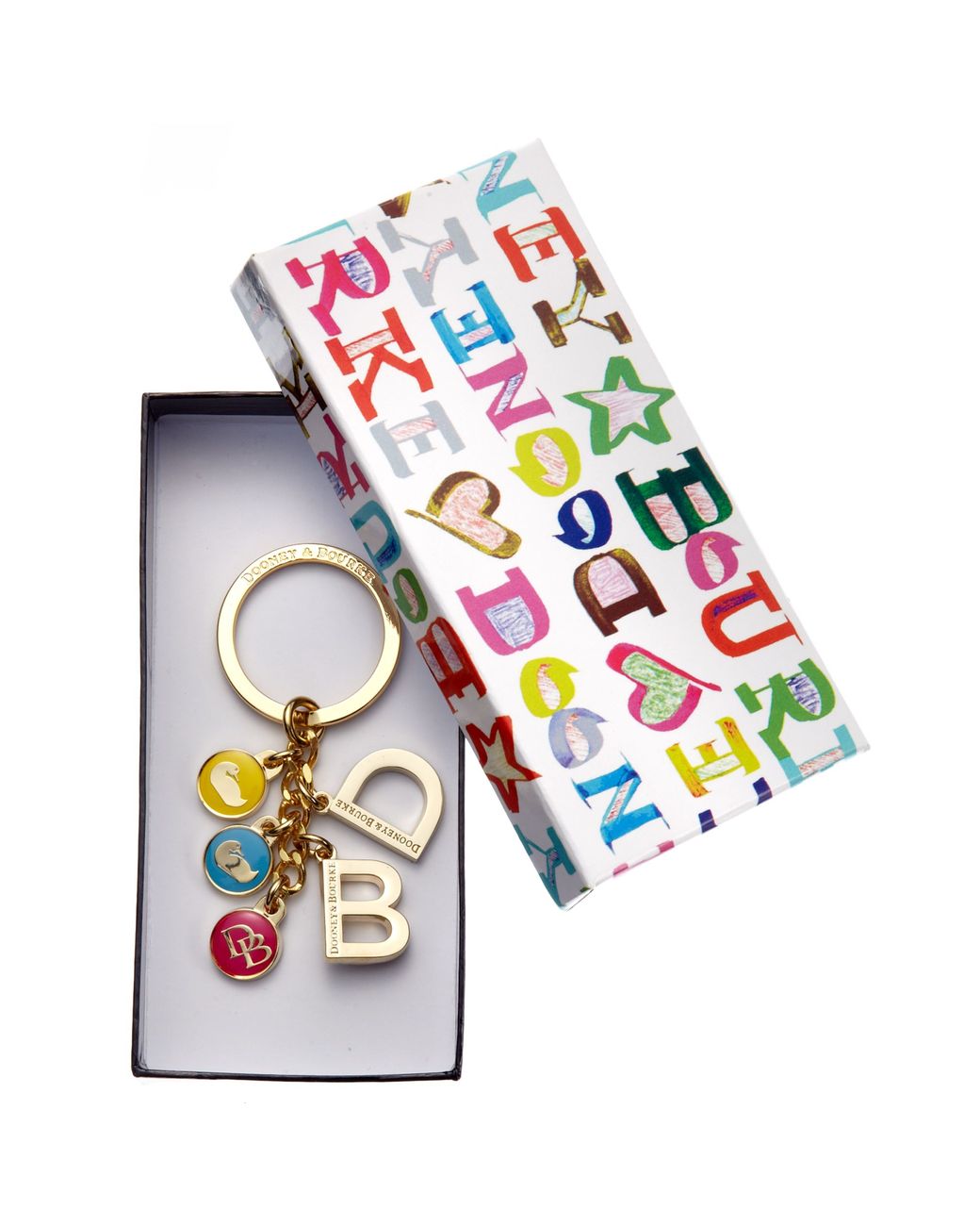 Dooney Bourke Signature Charm Key Chain in Metallic Lyst