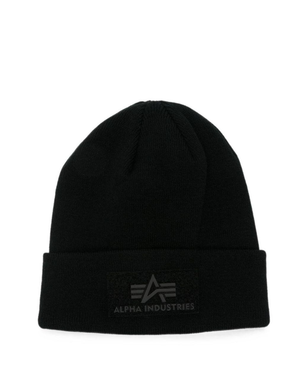 Berretto Con Logo di Alpha Industries in Black da Uomo