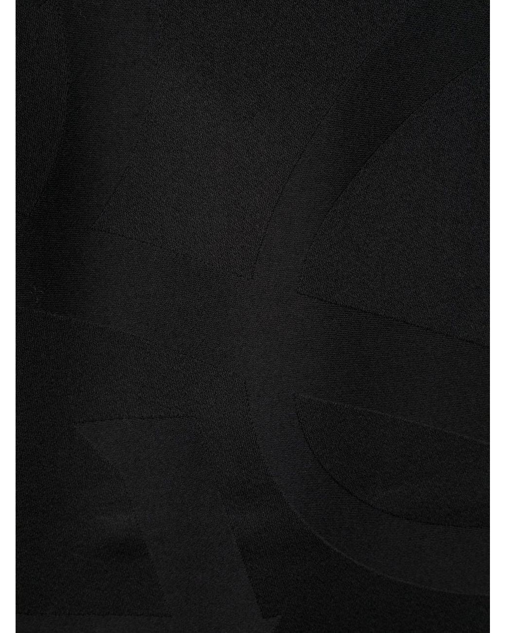 Sciarpa Con Effetto Jacquard di Saint Laurent in Black da Uomo