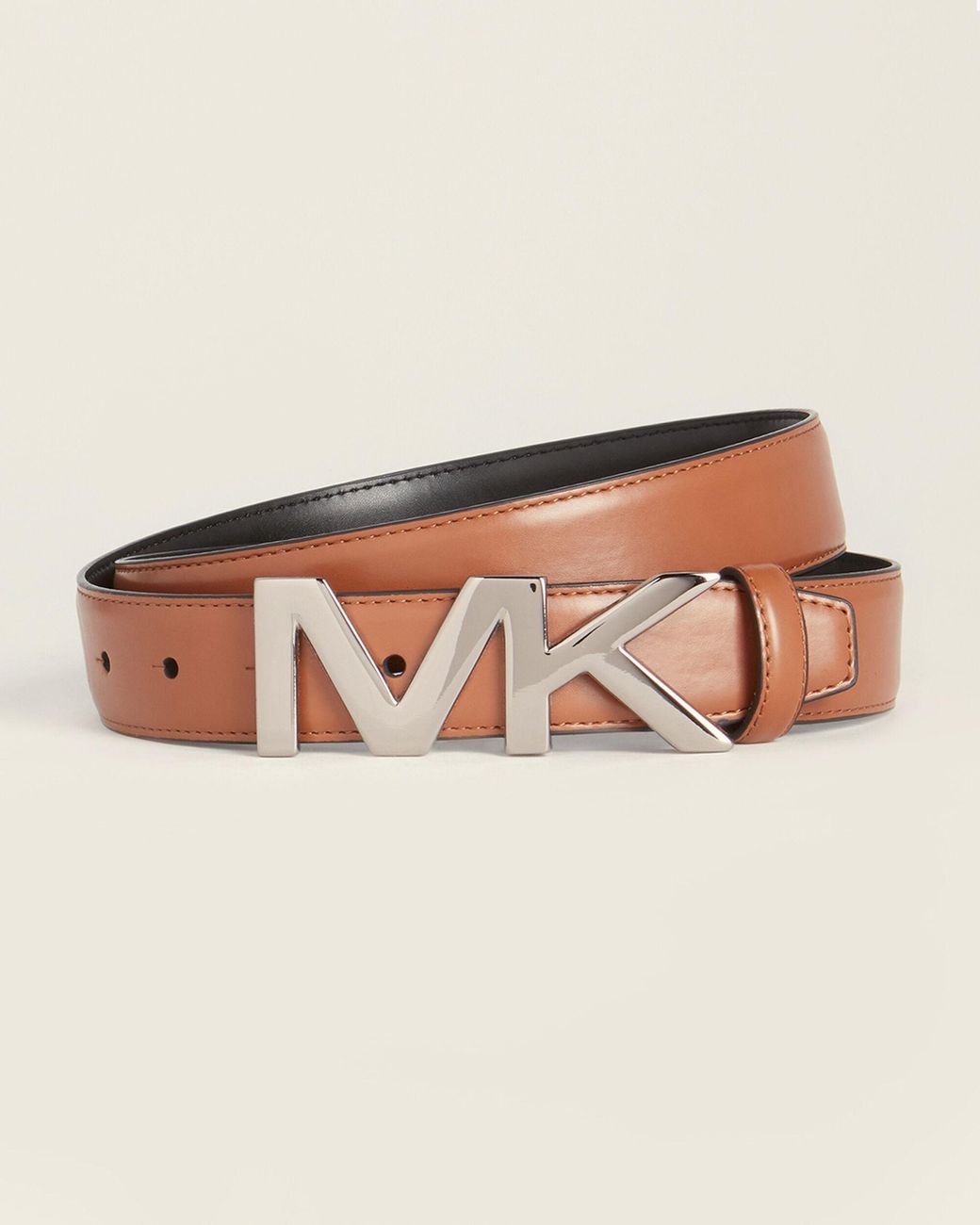 Michael Kors Logo Leather Belt in Tan (Brown) for Men Lyst