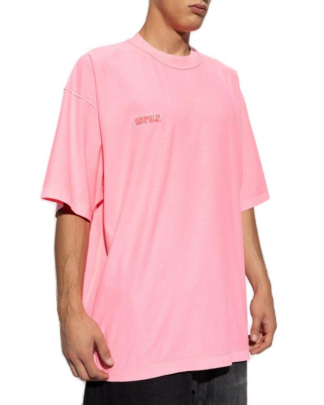 Vetements Logo T-Shirt in Pink for Men | Lyst Vetements Logo T-Shirt in Pink for Men | Lyst
