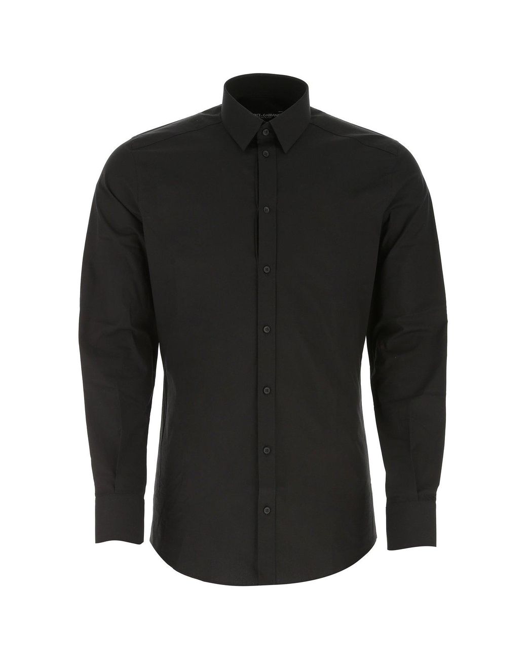 Dolce & Gabbana Cotton Classic Tailored Shirt in Black for Men - Lyst