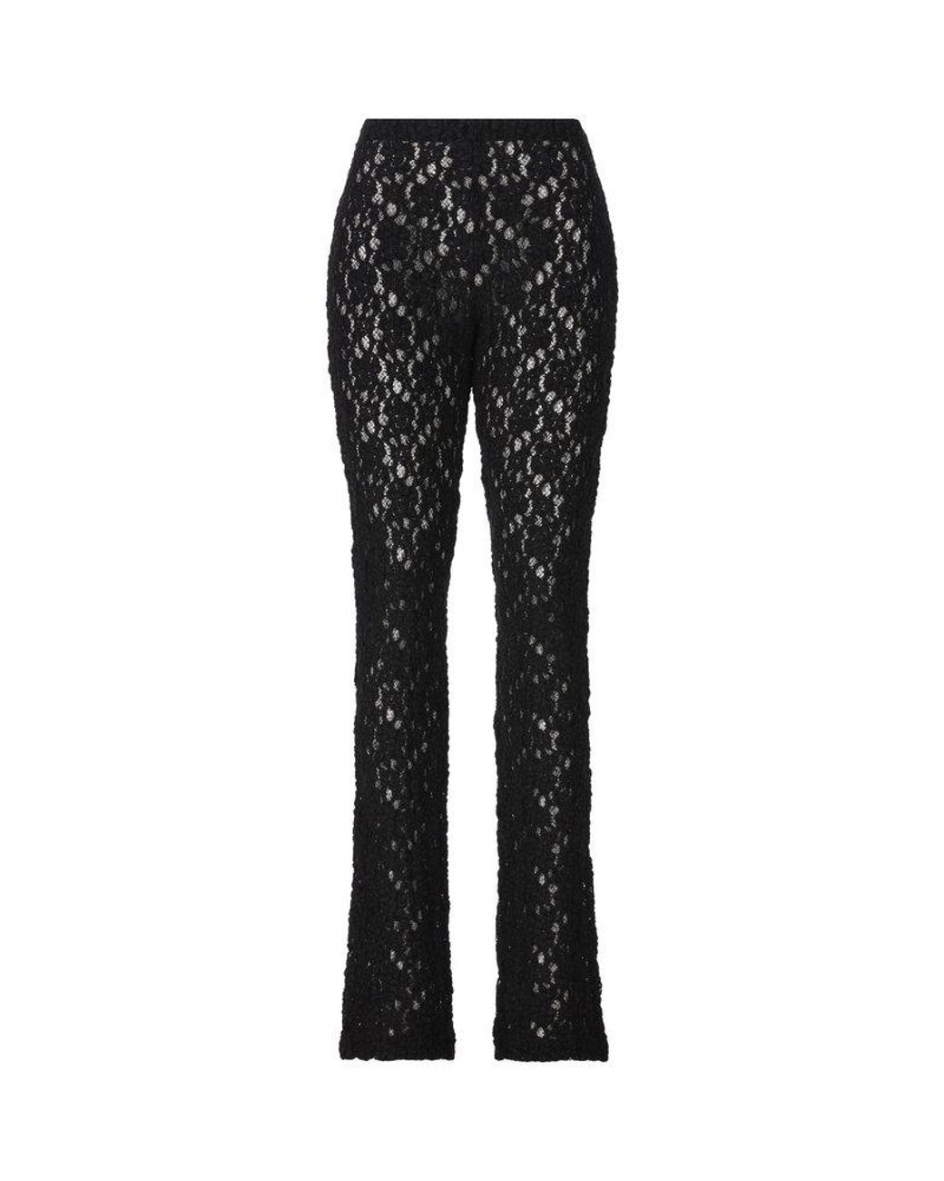 Chloé Lace Detailed Bootcut Pants in Black Lyst