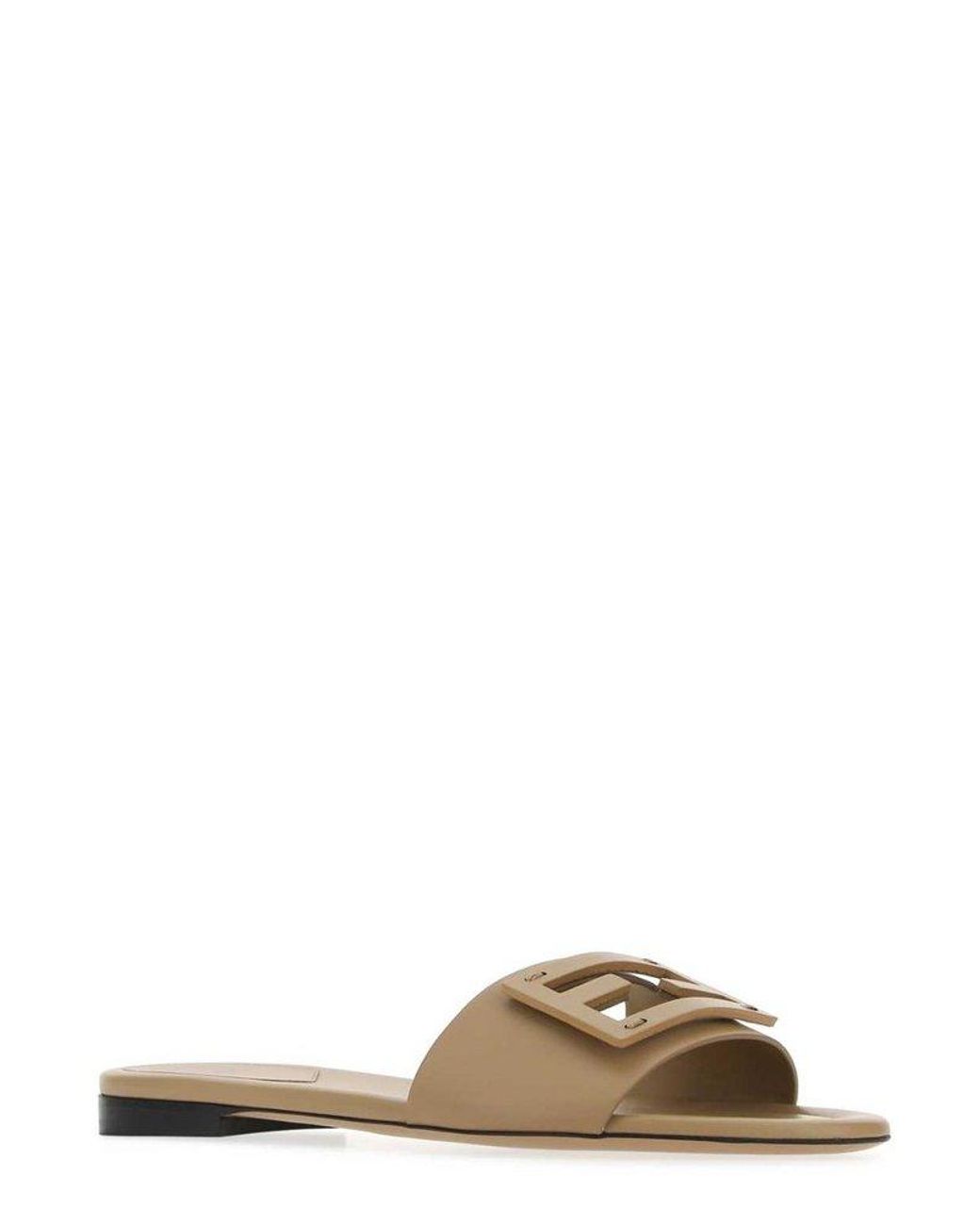 Fendi Ruched Logo Hiking Sporty Sandals - Brown/black | Editorialist