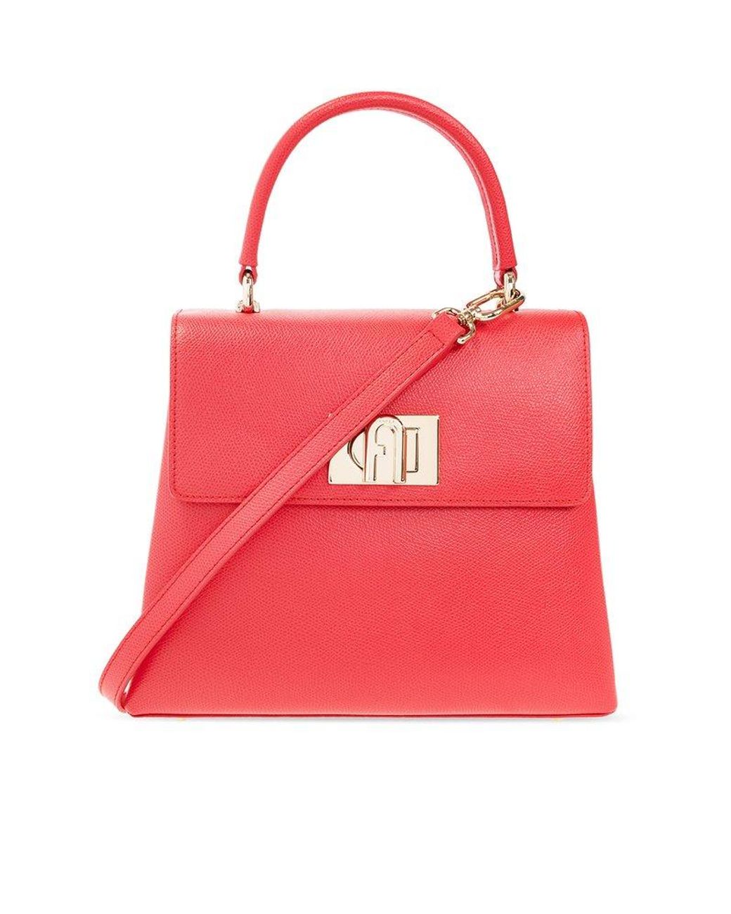 Furla 1927 Foldovertop Small Tote Bag in Red Lyst