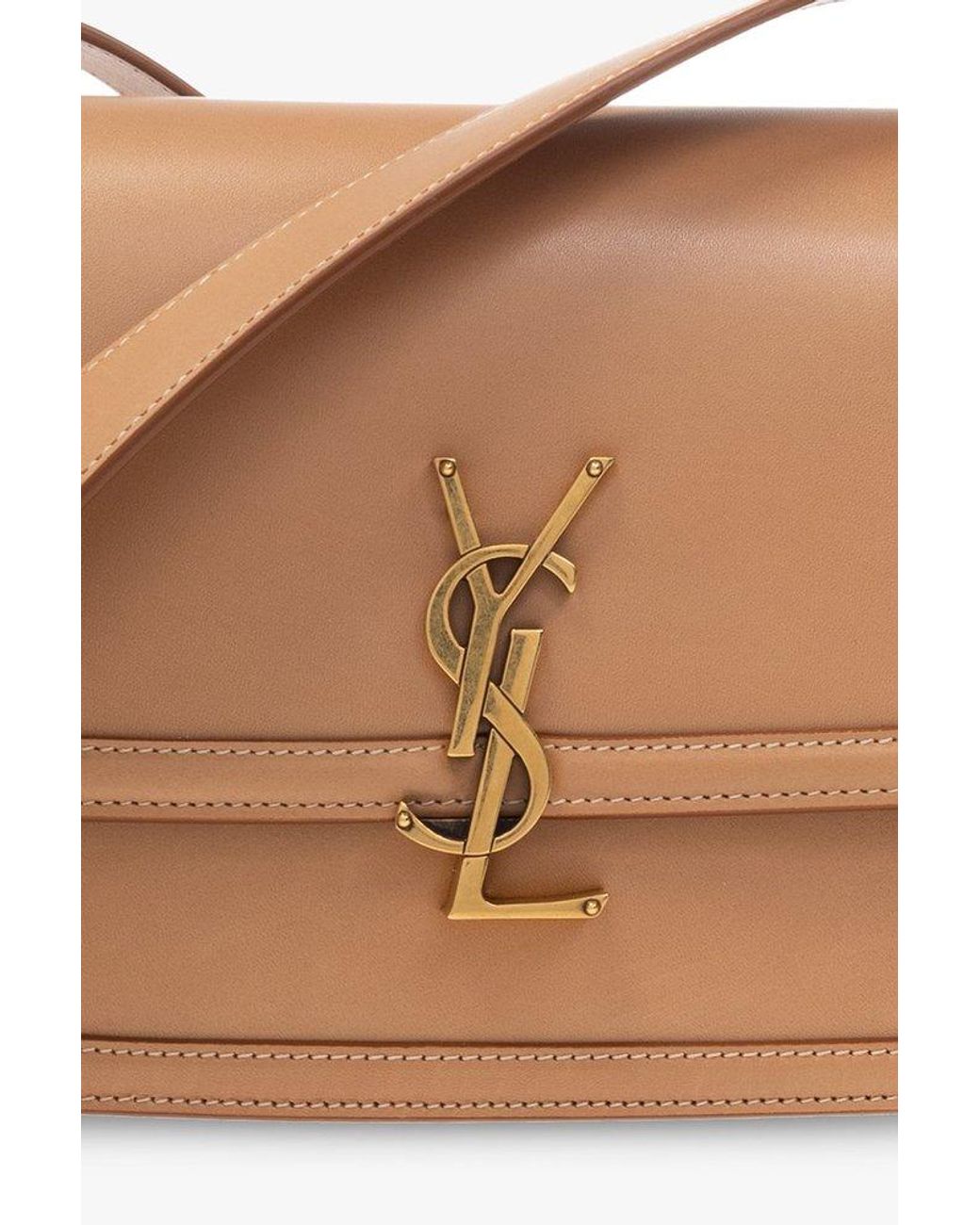 YSL Solferino Sling Bag Leather Beige, Luxury, Bags & Wallets on