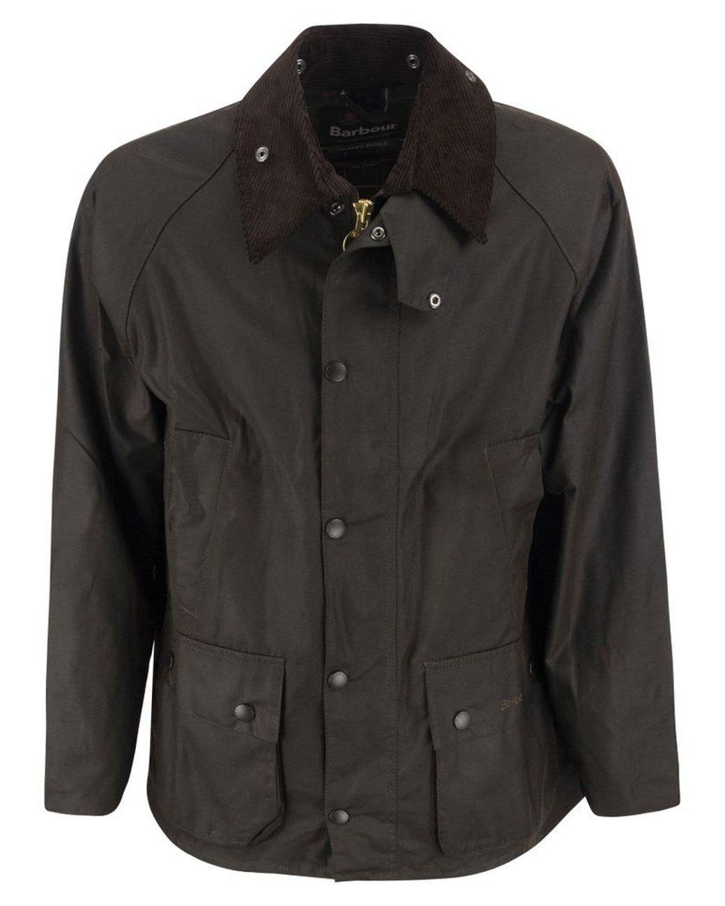 Barbour Bedale Snap-fastened Long Sleeved Jacket in Black | Lyst Canada