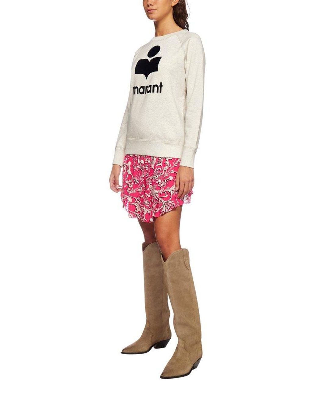 søn Bermad nægte Étoile Isabel Marant Milly Logo Cotton-blend Sweatshirt in Natural | Lyst
