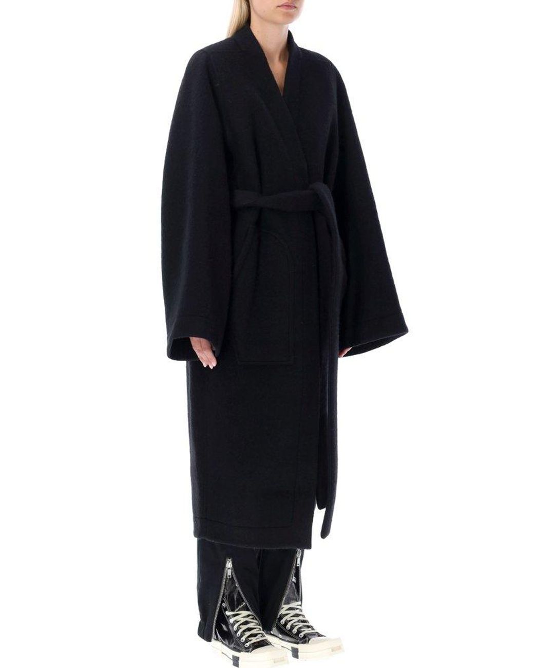 Rick Owens Dagger Coat in Black | Lyst Rick Owens Dagger Coat in Black | Lyst