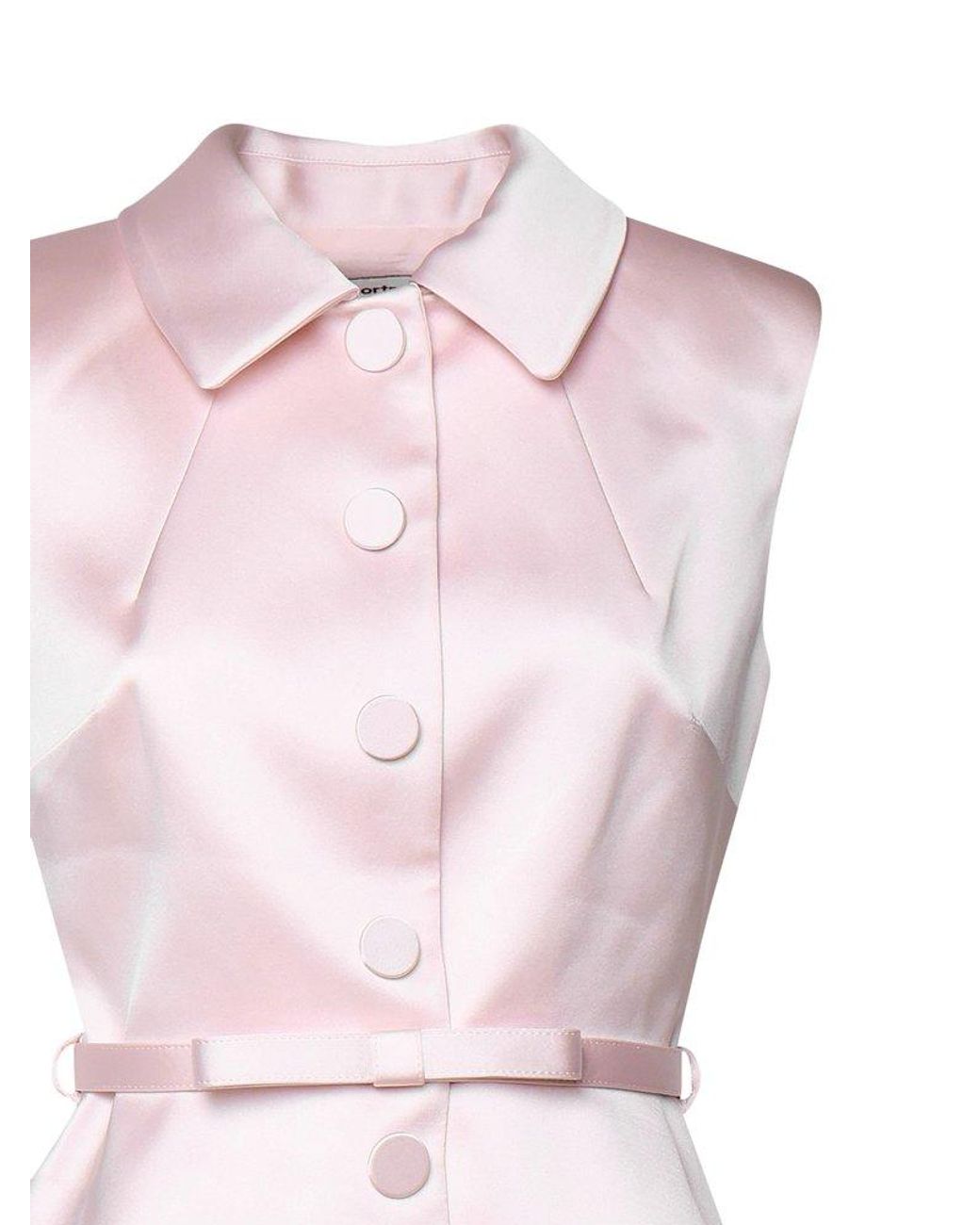 Self-Portrait Satin Tailored Minidress in Pink | Lyst