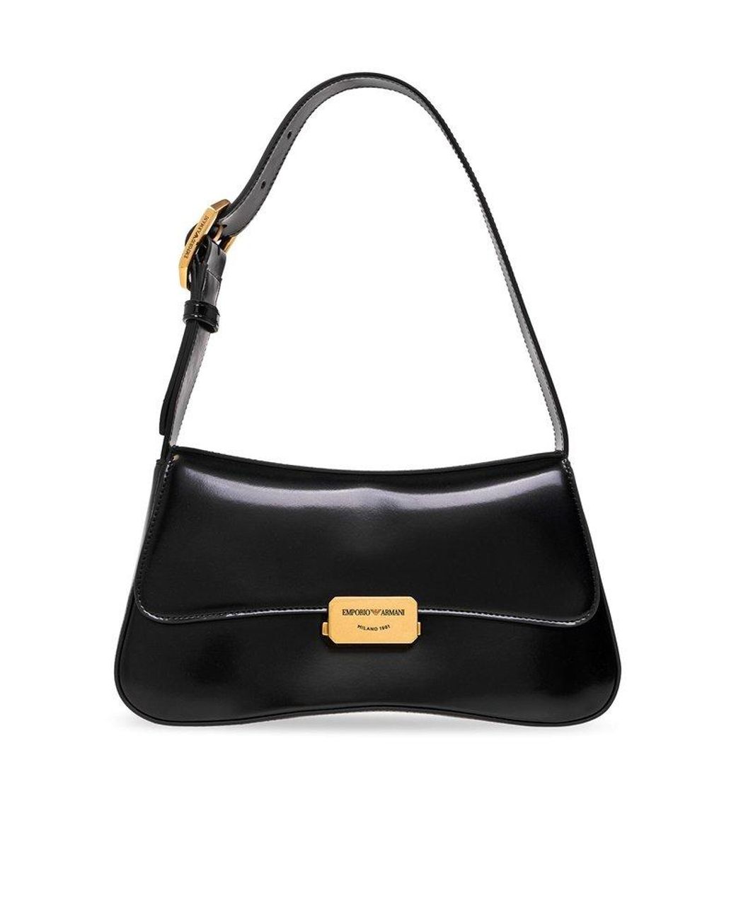 Emporio Armani Shoulder Bag With Logo in Black Lyst