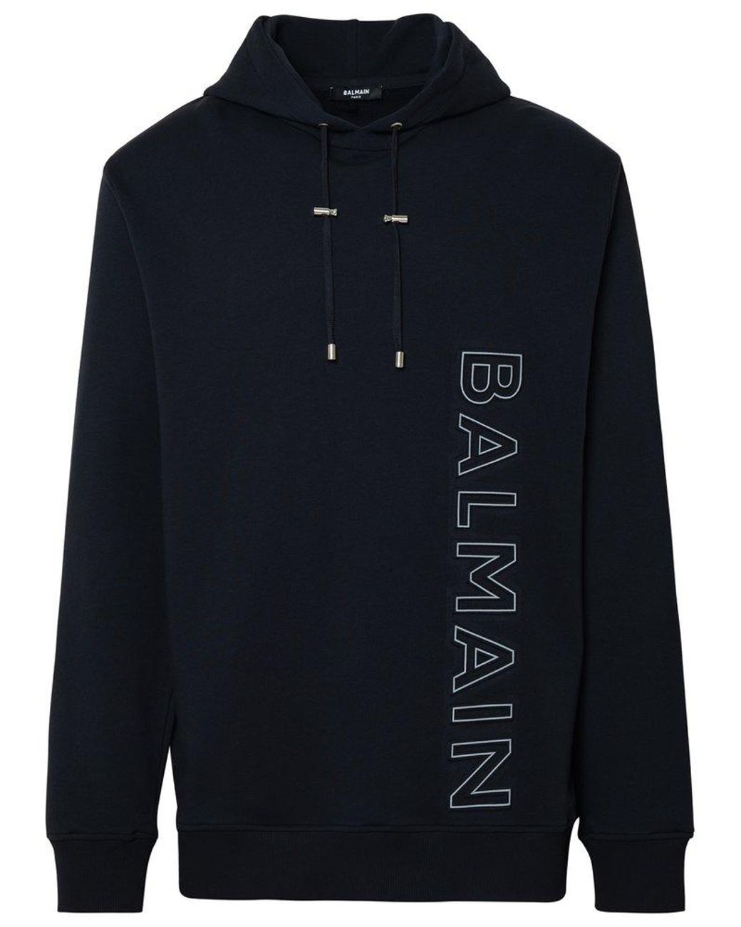 Balmain black shop logo hoodie