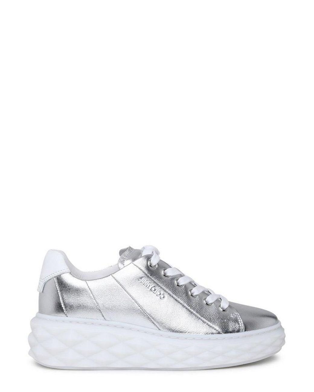 Jimmy Choo Diamond Light Maxi Low-top Sneakers in Metallic | Lyst