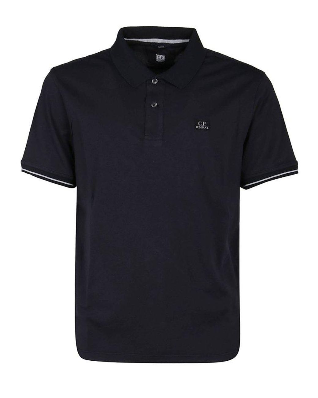 C.P. Company Tacting Logo Polo Shirt in Black for Men | Lyst