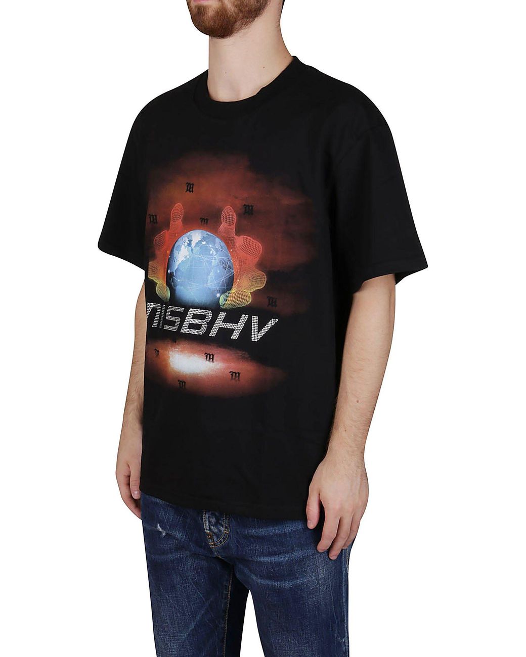 MISBHV Black Crystal Globe T shirt for Men Lyst