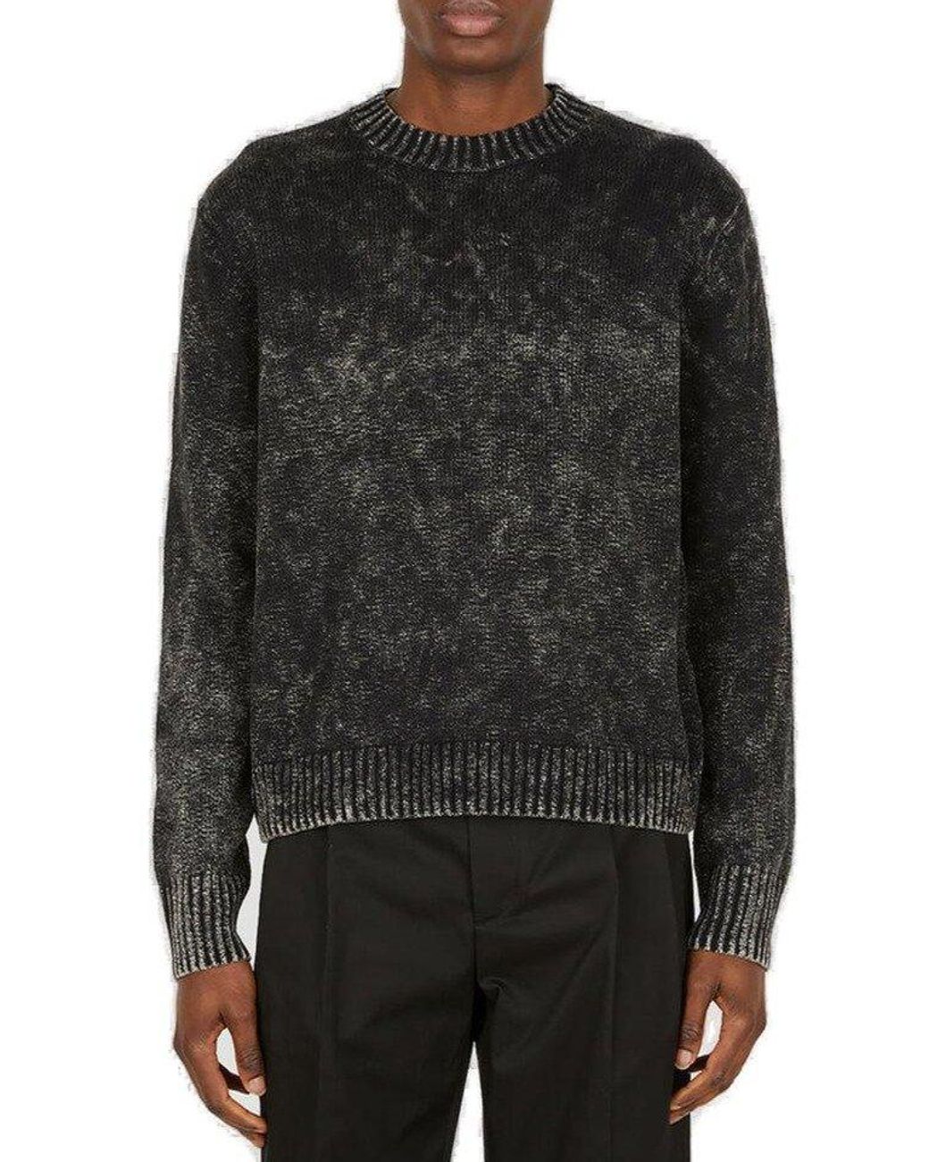 Acne Studios Acid Wash Crewneck Sweater in Black for Men | Lyst Acne Studios Acid Wash Crewneck Sweater in Black for Men | Lyst